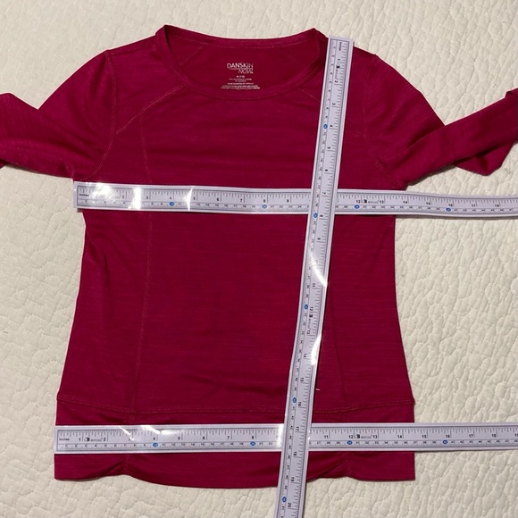 Danskin Kids Fitted Pink Long Sleeve Tee | Size M (7-8) - Picture 2 of 9